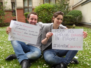 Pour un engagement européen envers la jeunnesse ! Pour des emplois durables en Europe ! #VoteForEducation