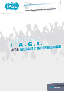 Contribution de la FAGE pour une réforme des aides sociales étudiantes